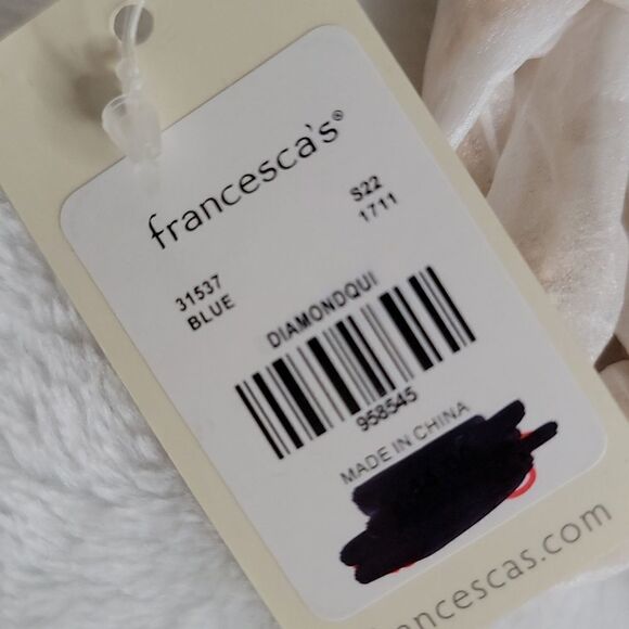 NWT Francesca's Diamond Quilted crossbody wallet Blue - Picture 8 of 8